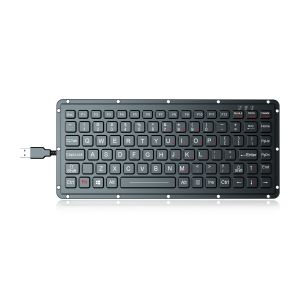 Silicon Industrial Keyboard Compact With Backlight Panel Mount Version
