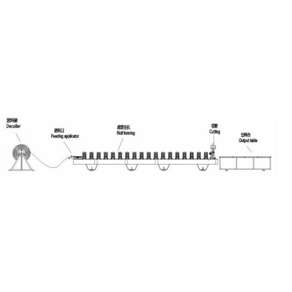 Galvanized Step Glazed Tile Roll Forming Machine Electric Motor 0.40-0.70 mm Sheet Thickness