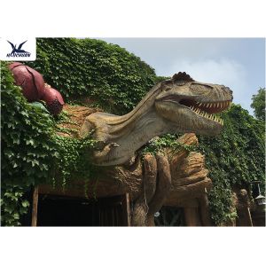 Life Size Mechanical Outdoor Dinosaur Statues For Dinosaur Theme Park / Zoo