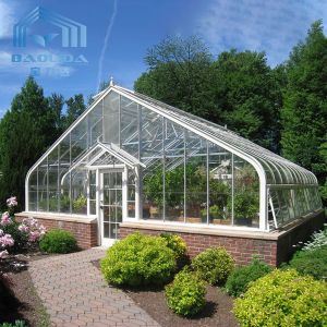 China Anti Aging Horticultural Aluminium Greenhouse Tent With Glass Sheet on sale