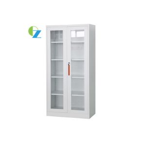 Modern Steel Glass Swing Door Cupboard Powder Coating