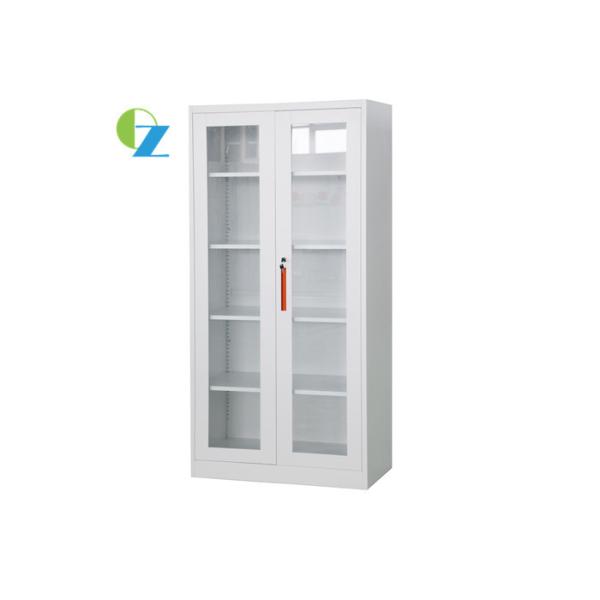 Modern Steel Glass Swing Door Cupboard Powder Coating