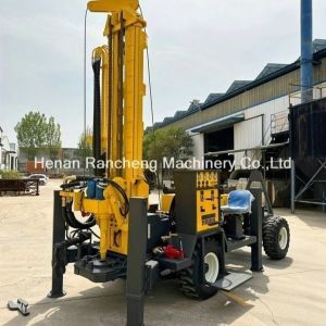 260m Depth Trailer Mounted Water Well Drilling Rig Machine Mining Machinery