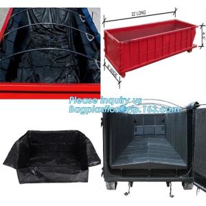 Export Europe High Quality Waterproof Dumpster Container liners,6 mil White Open