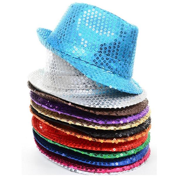 Sequin Fedoras hat, Jazz Cap,performance led hat,USA flag hat,flashy hat,led flashy cap,neon glow hat,neon glow cap