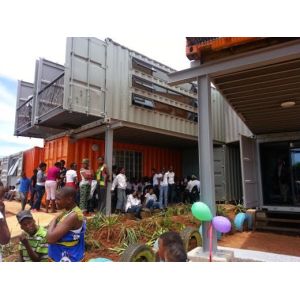 Recyclable Shipping Container Cabin Steel Structure With Rockwool Insulation