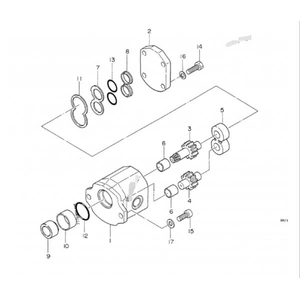 A10V43 Hydraulic Gear Pump 4217015 For Excavator EX60-2
