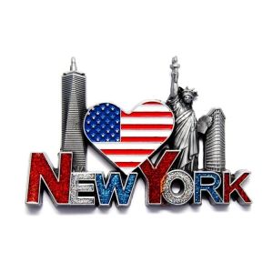 3D Metal Fridge Magnet New York Design Tourist Souvenir