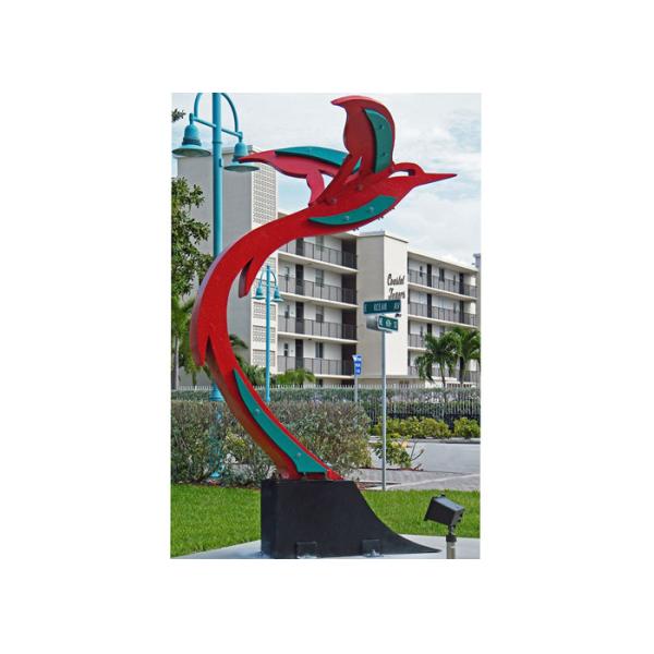 Buy Custom Modern Painted Public Art Stainless Steel Flying Bird Sculpture at wholesale prices