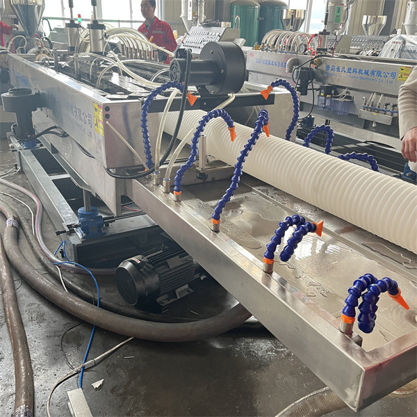 Buy Single Screw Extruder Double Wall Corrugated Pipe Extrusion Machine for 50-160mm Diameter Pipes at wholesale prices