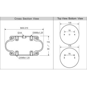 Wholesale Customized Single Convolution Airbag Firestone Airide Springs W01-M58