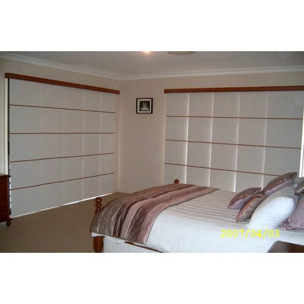 Buy Sunscreen Windows Shades Blinds with Fabric Panel Sliding Anti-UV at wholesale prices