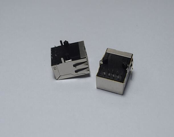 Single Port Female RJ45 Modular Jack / RJ45 Female Connector With Internal
