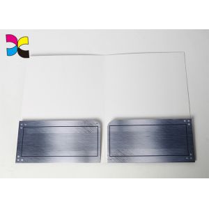 CMYK Printed File Folders With 2 Pockets Card Slots Inside Eco - Friendly