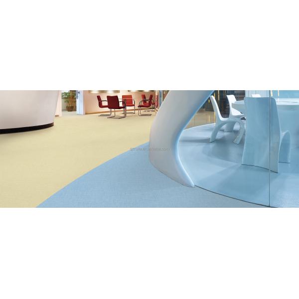 Yellow Heterogeneous Flooring Carpet Vinyl Floor Sheet Roll 2000mm Width
