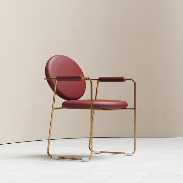 Metal Western Industry SS Dining Chairs Red for Restaurant Cafe