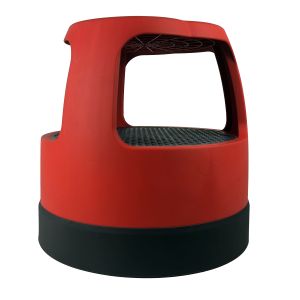 Round Step Stool with Retractable Casters Non-Slip Surface
