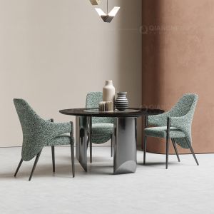 Dia 135x75cm Luxury Marble Dining Table High Temperature Resistance Furniture