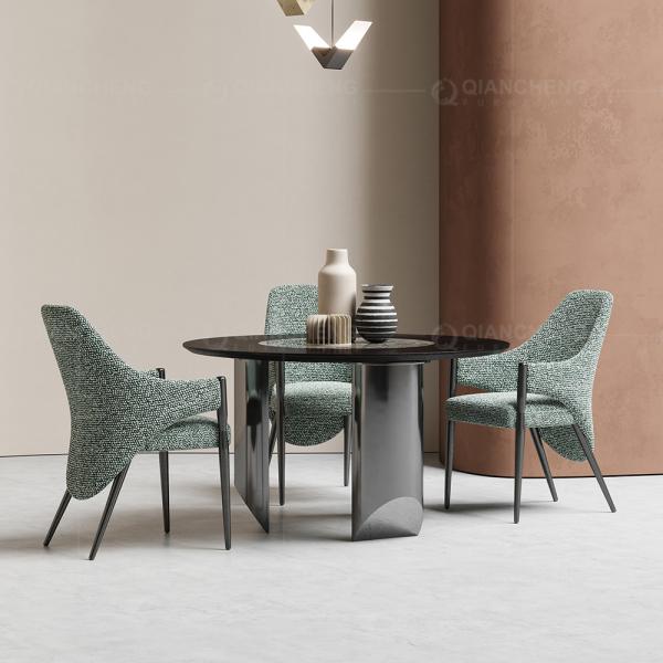 Buy Dia 135x75cm Luxury Marble Dining Table High Temperature Resistance Furniture at wholesale prices