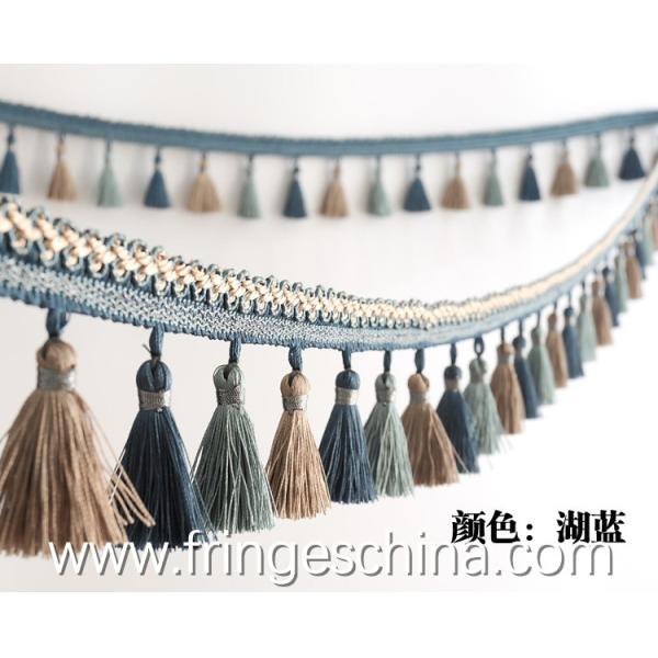 Handmade fashionable chain beads lace tassels fringes for curtain/sofa/pillow/stage decoration