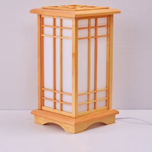 Modern wood Floor Lamp Washitsu Tatami Decor Window Pane Lamp Restaurant Living