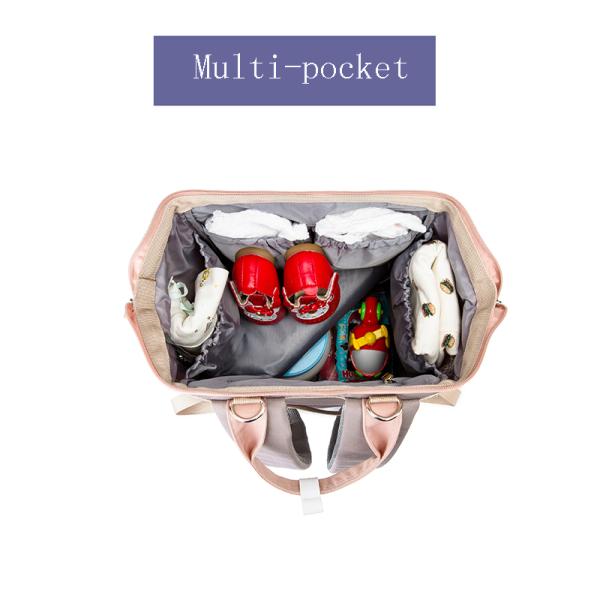 Fashion Mummy Maternity Nappy Bag Diaper Bag Large Capacity Travel Backpack Nursing Bag For Baby Care With Stroller Strap