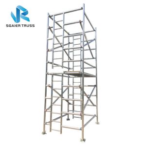 Building Material Aluminium Mobile Scaffold Adjustable Tower Height Easy Handling