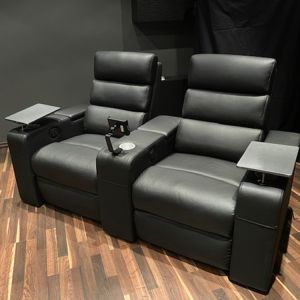 Black Double Luxury Commercial Theater Seating Function Cinema USB Theatre