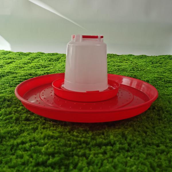 Buy Circular Red Poultry Feeding Tray Long Life span Breeding Tools for Farms/ Retail at wholesale prices