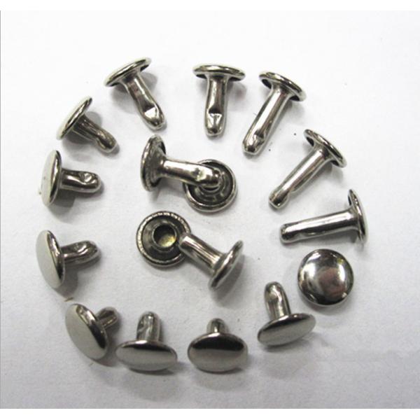 7mm silver/gold/brass high quality Metal Leather Belt double snap cap rivet button