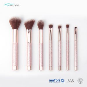 Quality Eco Friendly Plastic Handle Synthetic Hair Makeup Brush For Cosmetic for sale