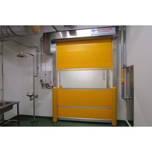 Outside Big Wind Area High Speed Roll Up Door English Man Machine Interface