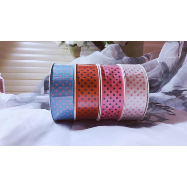 Customized Print Satin Grosgrain Ribbon with Logo For Wrapping Decoration