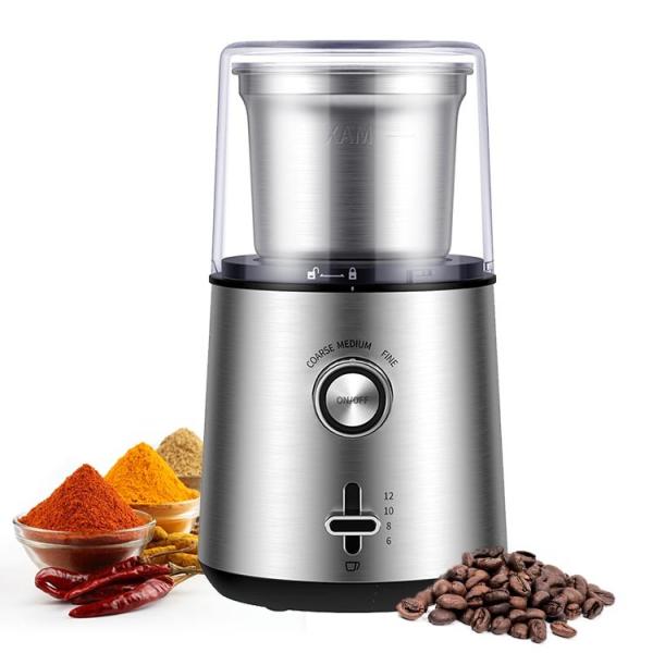Multifunctional Electric Coffee Grinder UK Plug 80g Capacity with Removeable