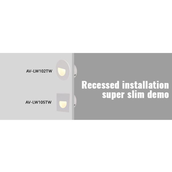 DC24V Tunable Round Stair Lights White 2700K-6500K Round LED Step Light