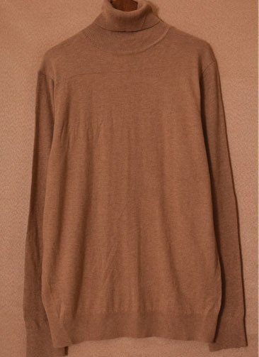 Buy Soft Touch Long Caramel Knit Jumper High Neck Woolen Sweater For Ladies at wholesale prices