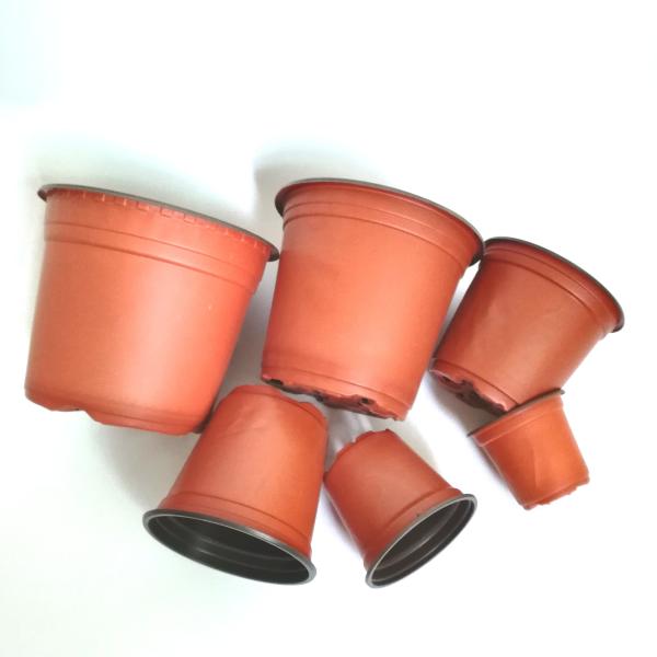 Buy Double Color Plastic Nursery Pot For Flower / Green Plant at wholesale prices