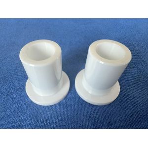White Pumps Ceramic Sliding ZrO2 Bearings Sleeve Bushing with Step