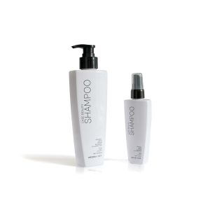 Unique Design White Shampoo Bottle / 100ml Decorative Shampoo Pump Bottles