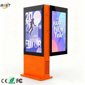Dual-sided Outdoor Floor LCD Display with 10-Point Capacitive Touch 178/178 View