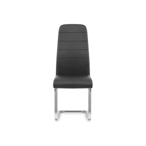 Luxury 107cm 58cm Black Leatherette Dining Chairs