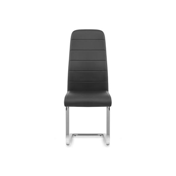 Buy Luxury 107cm 58cm Black Leatherette Dining Chairs at wholesale prices