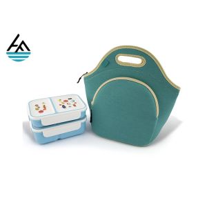 Custom Adult Washable Neoprene Lunch Bag Soft Fabric Tight Stitching