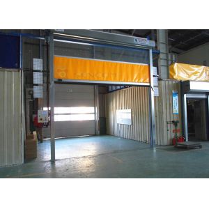 Industrial Colorful PVC High Speed Roll Up Door Stronger Wind Bar In External
