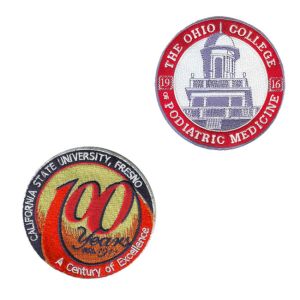 OEM ODM Fabric 25mm School Logo Iron On Patches For Sweatshirts