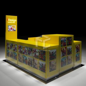 Wooden Plywood T Shirt Kiosk 3D Printing Clothing Mall Kiosk