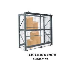 Visible / Ventilated Wire Mesh Pallet Cages , 8 Gauge Wire Shelving Security