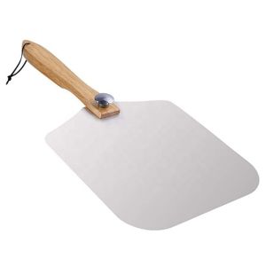 Quality 12&quot;X14&quot;X25'' Pizza Tools Turning Pizza Peel Aluminum Pizza Peel With Foldable Oaken Handle for sale