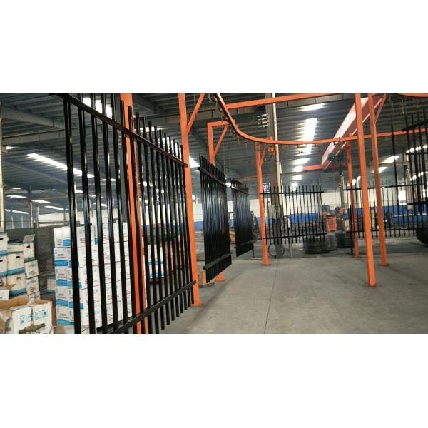 Flat Top Garrison Security Fencing panels, steel tubular fencing panels 2.1mx2.4m