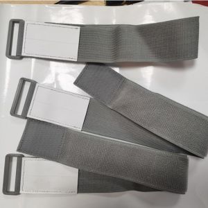 50mm Grey Plastic Buckle Elastic Hook Loop Medical Straps For Protective Gear